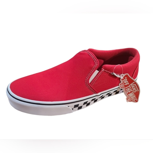 New Vans Asher Men's Canvas Checker Race Sidewall Race Slip On Skate Sneakers … - Picture 8 of 8
